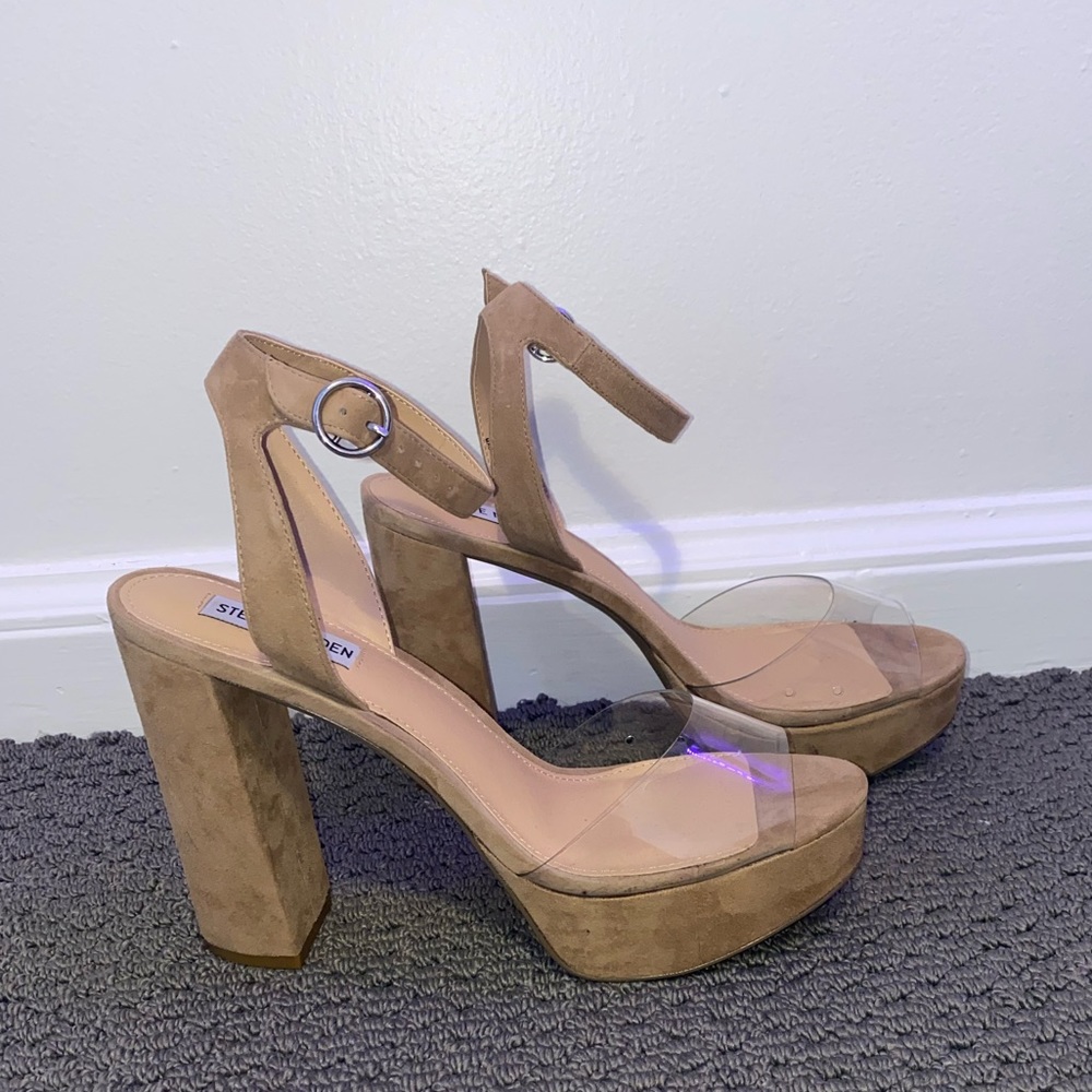 Steve Madden Clear Platform Heels